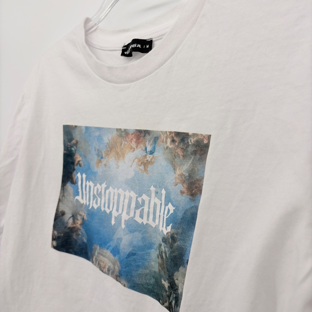 Tally Weijl Unstoppable White Renaissance Graphic T-Shirt Women's M